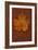 Autumn Leaf On Rust-Den Reader-Framed Photographic Print