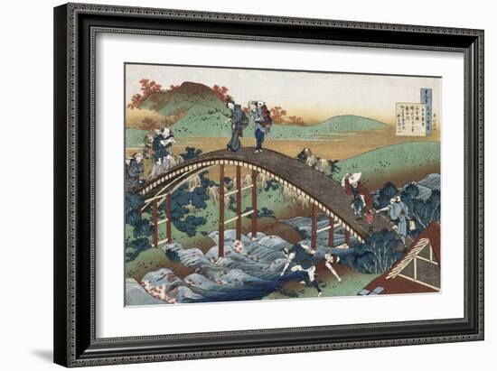 Autumn Leaves on the Tsutaya River-Katsushika Hokusai-Framed Giclee Print