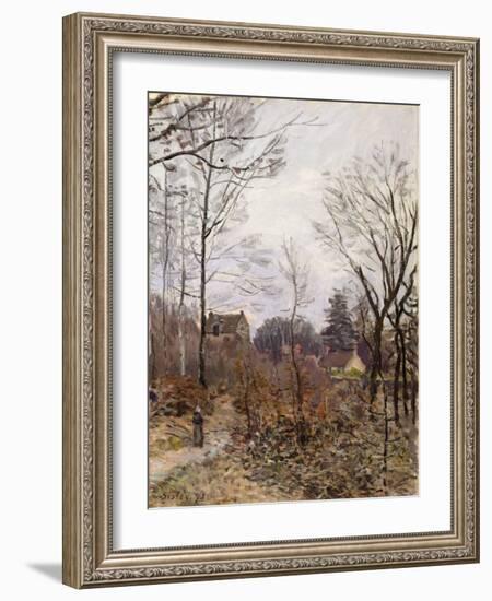 Autumn, Louveciennes, 1873 (Oil on Canvas)-Alfred Sisley-Framed Giclee Print