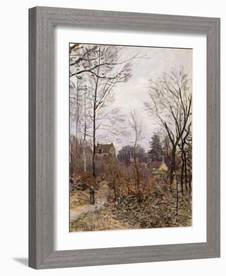 Autumn, Louveciennes, 1873 (Oil on Canvas)-Alfred Sisley-Framed Giclee Print