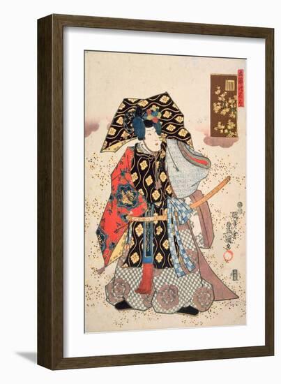 Autumn Maple from the Series, 'Flowers for the Five Festivals', 1847-52-Utagawa Kunisada-Framed Giclee Print