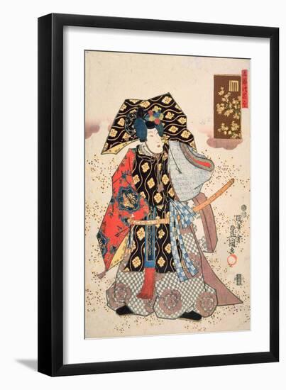 Autumn Maple from the Series, 'Flowers for the Five Festivals', 1847-52-Utagawa Kunisada-Framed Giclee Print