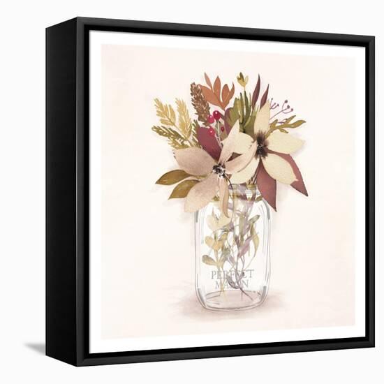 Autumn Mason Jar 2-Alicia Vidal-Framed Stretched Canvas