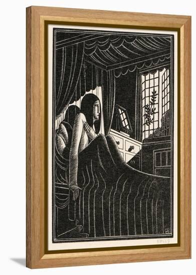 Autumn Midnight, 1923 (Woodcut on Paper)-Eric Gill-Framed Premier Image Canvas