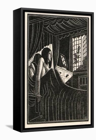 Autumn Midnight, 1923 (Woodcut on Paper)-Eric Gill-Framed Premier Image Canvas