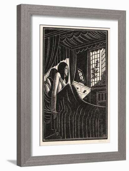 Autumn Midnight, 1923 (Woodcut on Paper)-Eric Gill-Framed Giclee Print