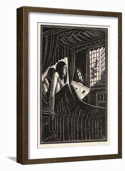 Autumn Midnight, 1923 (Woodcut on Paper)-Eric Gill-Framed Giclee Print