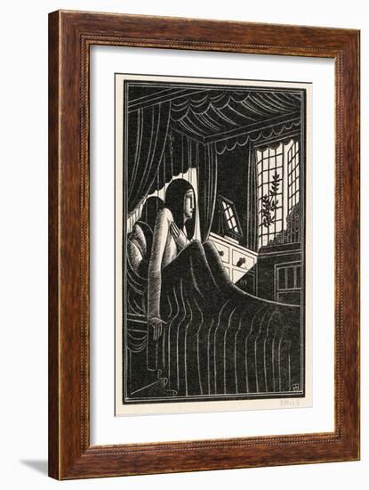 Autumn Midnight, 1923 (Woodcut on Paper)-Eric Gill-Framed Giclee Print