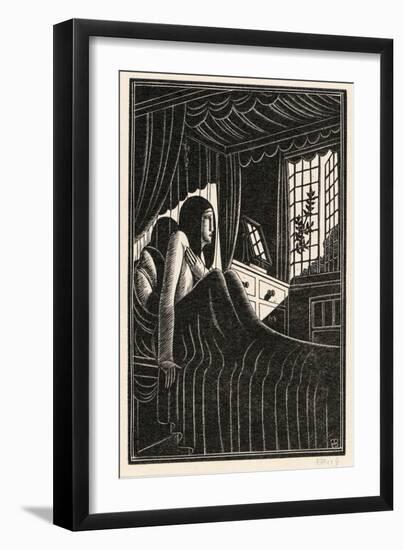 Autumn Midnight, 1923 (Woodcut on Paper)-Eric Gill-Framed Giclee Print