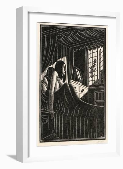 Autumn Midnight, 1923 (Woodcut on Paper)-Eric Gill-Framed Giclee Print