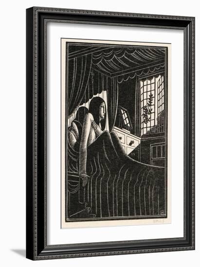 Autumn Midnight, 1923 (Woodcut on Paper)-Eric Gill-Framed Giclee Print