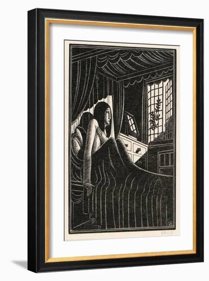 Autumn Midnight, 1923 (Woodcut on Paper)-Eric Gill-Framed Giclee Print