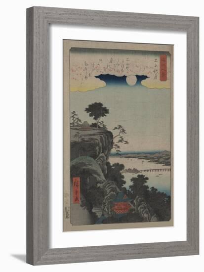 Autumn Moon at Ishiyama (Ishiyama No Shugestu)-Ando Hiroshige-Framed Art Print