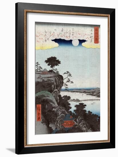 Autumn Moon at Ishiyama, Japanese Wood-Cut Print-Lantern Press-Framed Art Print