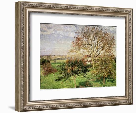 Autumn Morning at Èragny, 1897-Camille Pissarro-Framed Giclee Print