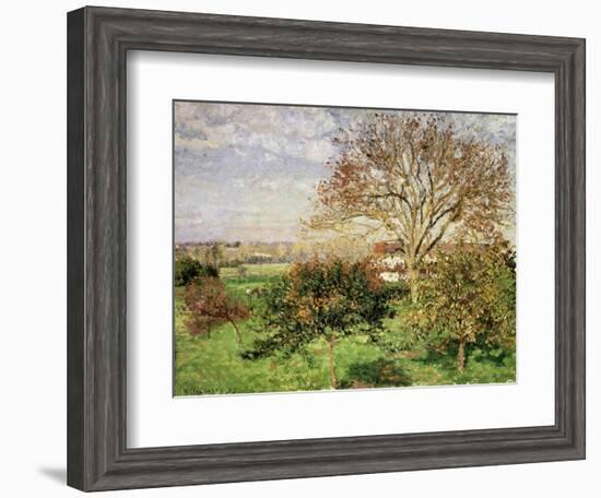 Autumn Morning at Èragny, 1897-Camille Pissarro-Framed Giclee Print