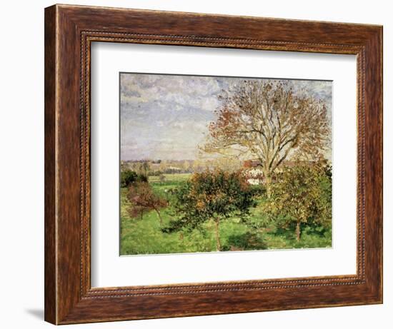 Autumn Morning at Èragny, 1897-Camille Pissarro-Framed Giclee Print