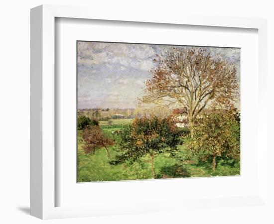 Autumn Morning at Èragny, 1897-Camille Pissarro-Framed Giclee Print