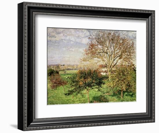 Autumn Morning at Èragny, 1897-Camille Pissarro-Framed Giclee Print