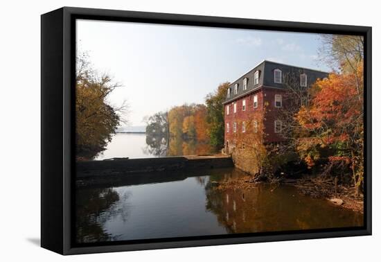 Autumn Morning at the Kingston Mill, New Jersey-George Oze-Framed Premier Image Canvas
