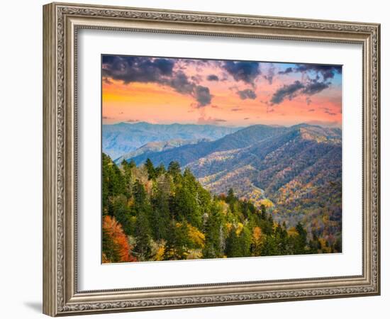 Autumn Morning in the Smoky Mountains National Park-Sean Pavone-Framed Photographic Print