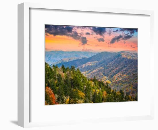 Autumn Morning in the Smoky Mountains National Park-Sean Pavone-Framed Photographic Print