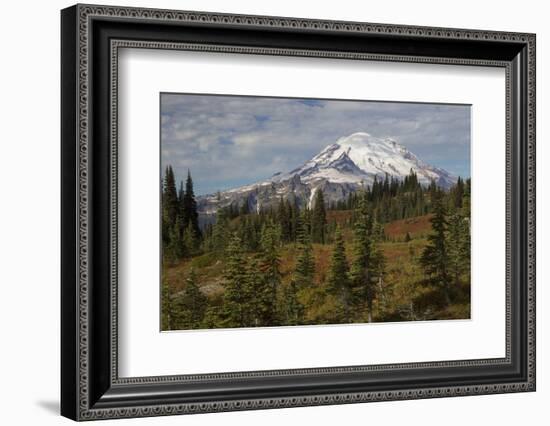 Autumn morning, Mount Rainier-Ken Archer-Framed Photographic Print