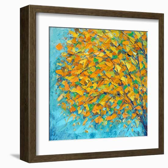 Autumn on Teal-Ann Marie Coolick-Framed Art Print