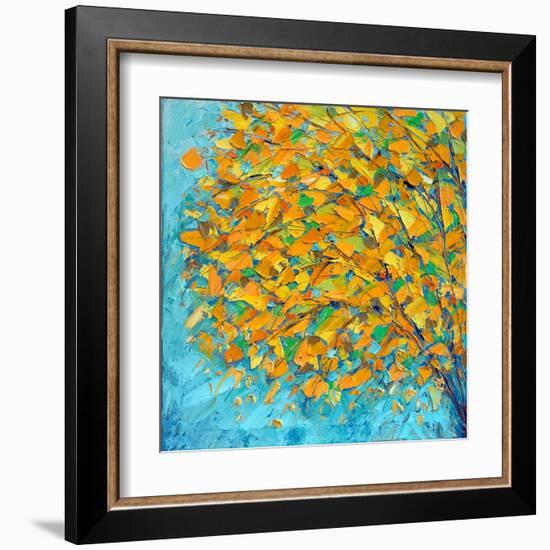 Autumn on Teal-Ann Marie Coolick-Framed Art Print