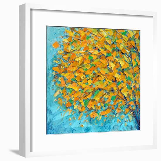 Autumn on Teal-Ann Marie Coolick-Framed Premium Giclee Print