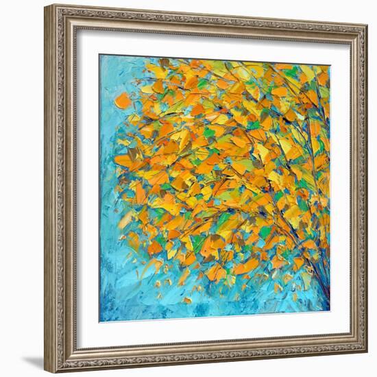 Autumn on Teal-Ann Marie Coolick-Framed Art Print