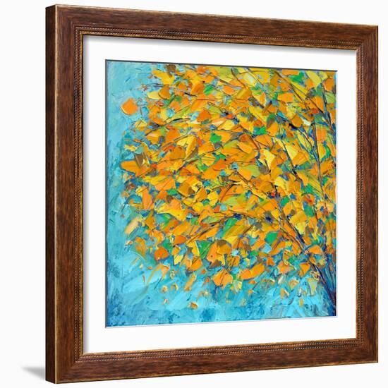 Autumn on Teal-Ann Marie Coolick-Framed Art Print