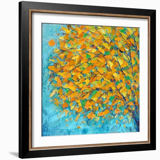 Autumn on Teal-Ann Marie Coolick-Framed Art Print