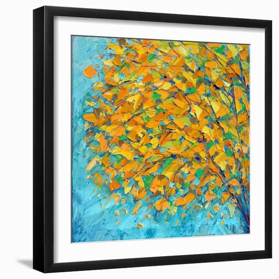 Autumn on Teal-Ann Marie Coolick-Framed Art Print