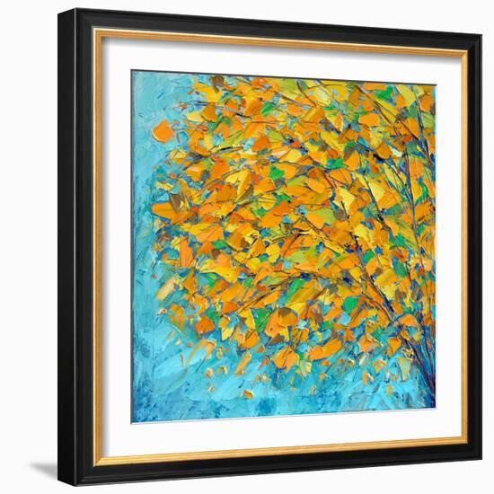 Autumn on Teal-Ann Marie Coolick-Framed Art Print