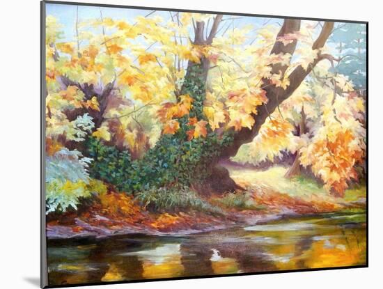 Autumn on the Darent, 1999-Cristiana Angelini-Mounted Giclee Print