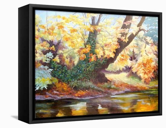 Autumn on the Darent, 1999-Cristiana Angelini-Framed Premier Image Canvas