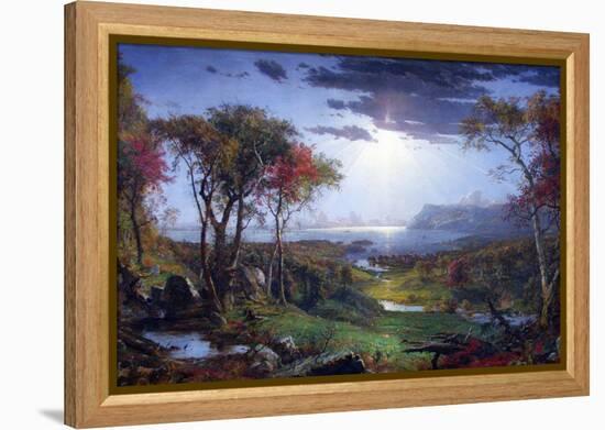 Autumn-On The Hudson River-Jasper Francis Cropsey-Framed Stretched Canvas