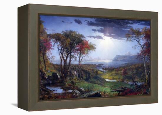 Autumn-On The Hudson River-Jasper Francis Cropsey-Framed Stretched Canvas