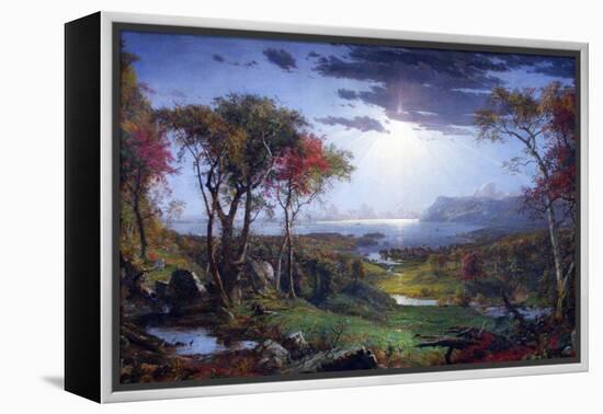 Autumn-On The Hudson River-Jasper Francis Cropsey-Framed Stretched Canvas