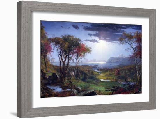 Autumn-On The Hudson River-Jasper Francis Cropsey-Framed Art Print