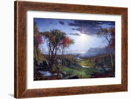 Autumn-On The Hudson River-Jasper Francis Cropsey-Framed Art Print