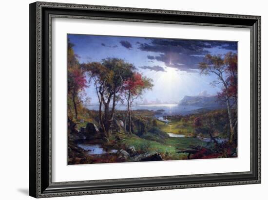 Autumn-On The Hudson River-Jasper Francis Cropsey-Framed Art Print