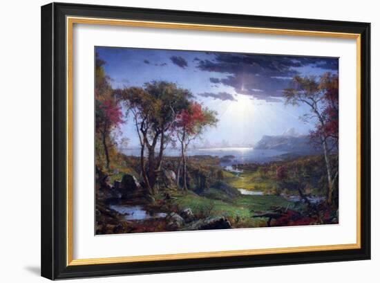 Autumn-On The Hudson River-Jasper Francis Cropsey-Framed Art Print