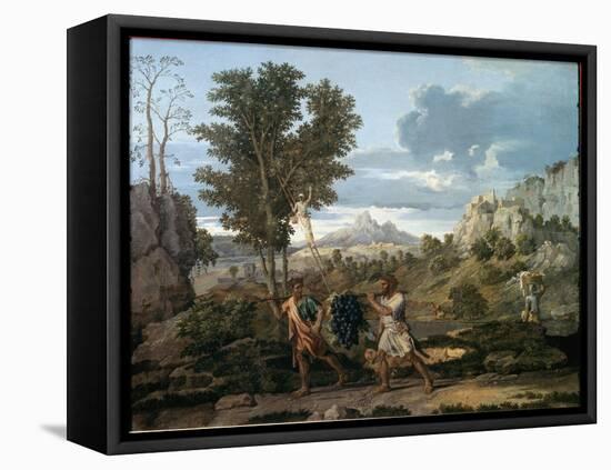 Autumn or the Bunch of Grapes Brought Back from the Promised Land - Oil on Canvas, 1660-1664-Nicolas Poussin-Framed Premier Image Canvas