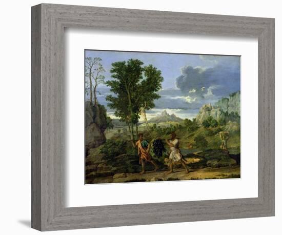 Autumn, or the Bunch of Grapes Taken from the Promised Land, 1660-64-Nicolas Poussin-Framed Giclee Print