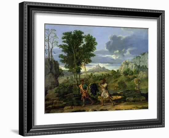 Autumn, or the Bunch of Grapes Taken from the Promised Land, 1660-64-Nicolas Poussin-Framed Giclee Print