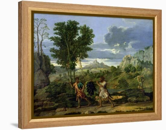 Autumn, or the Bunch of Grapes Taken from the Promised Land, 1660-64-Nicolas Poussin-Framed Premier Image Canvas