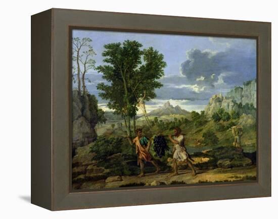 Autumn, or the Bunch of Grapes Taken from the Promised Land, 1660-64-Nicolas Poussin-Framed Premier Image Canvas