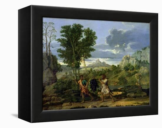 Autumn, or the Bunch of Grapes Taken from the Promised Land, 1660-64-Nicolas Poussin-Framed Premier Image Canvas